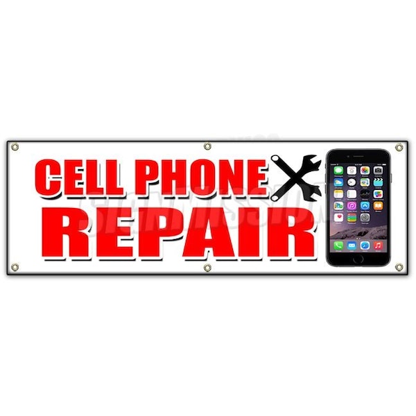 CELL PHONE REPAIR BANNER SIGN apple lg htc samsung all brands iphone